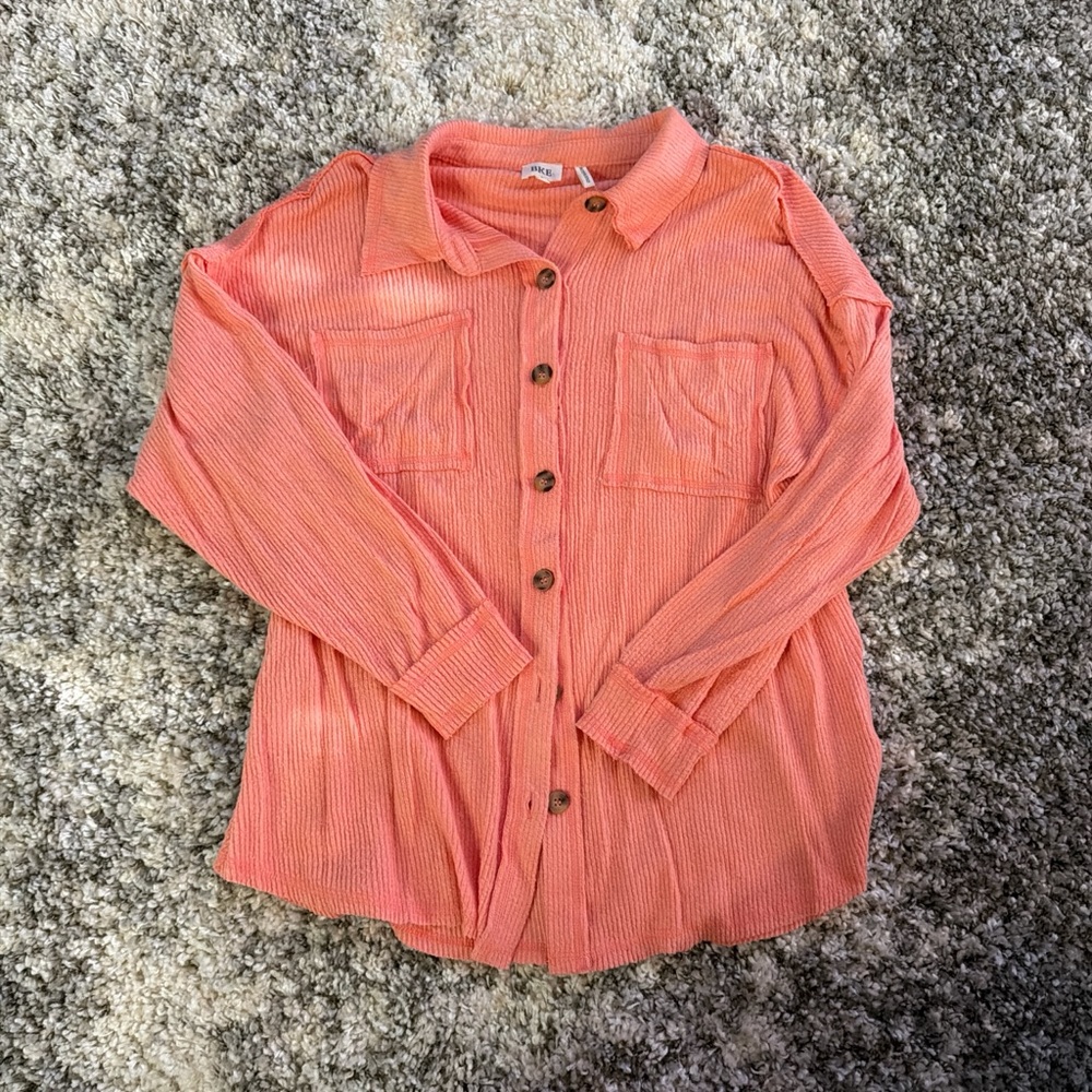 Urban Outfitters Coral Button Down Shirt